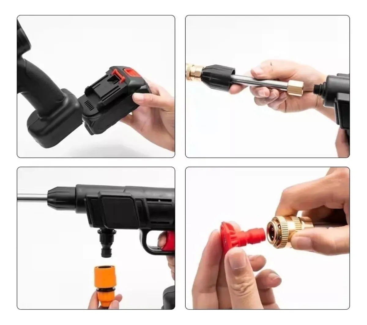 COMBO : Hidrolavadora + (Aspiradora Portátil + Doble Batería + Maletín)